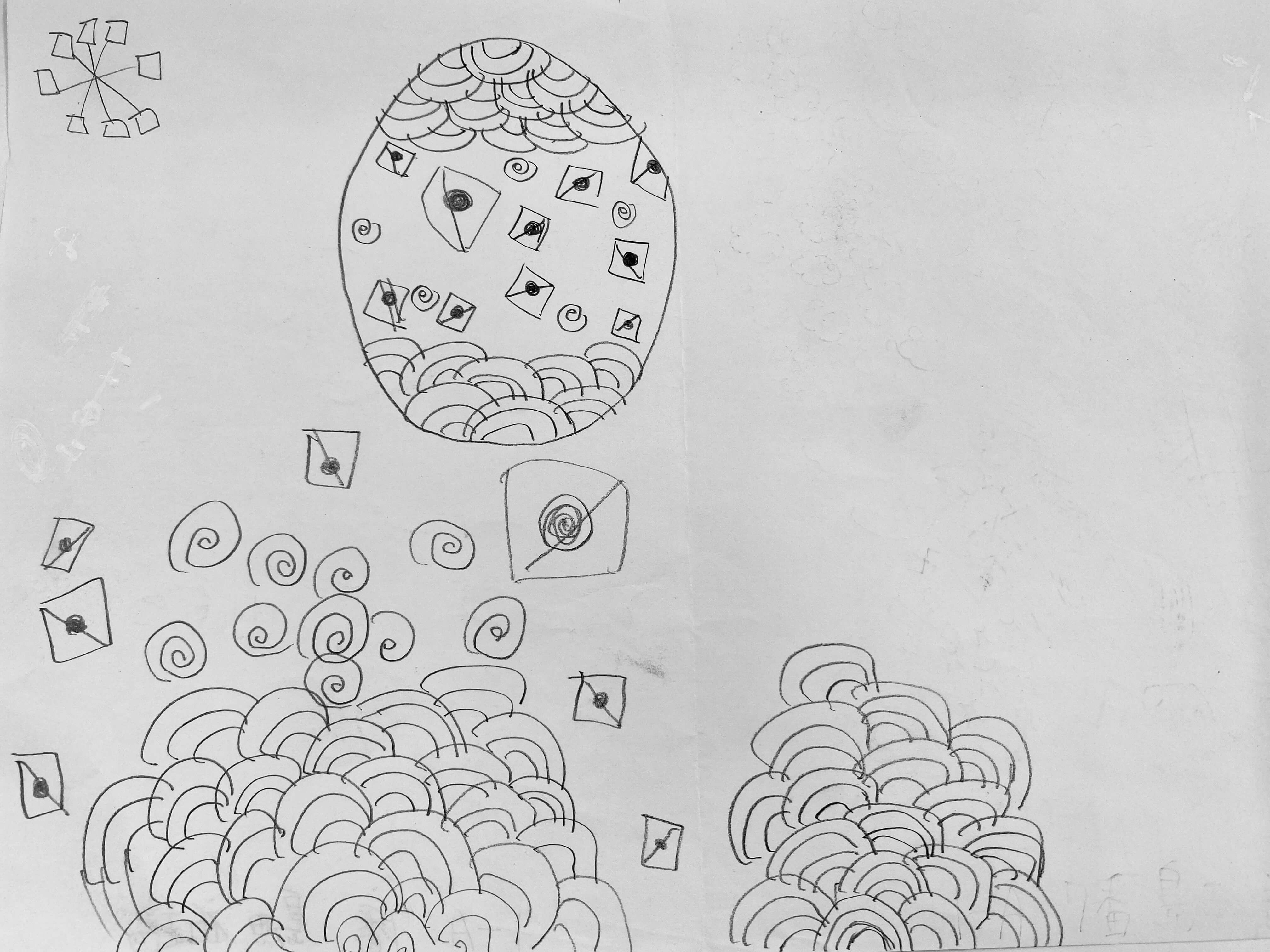 視線の中の幼児体験 高見沢耳のジクレー版画作品 一点物の版画作品です(A4サイズ 中学 #6】見る、感じる「模様」 | O-DRIVE